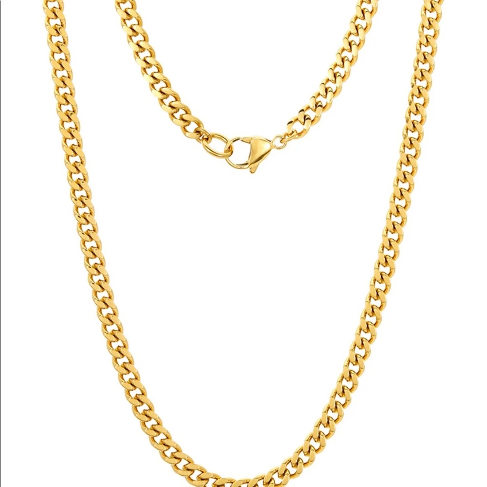 14K Gold Vermeil 5mm Cuban Link Chain